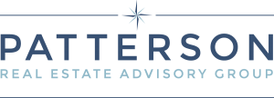 A black and blue logo for the waters estate advisors.