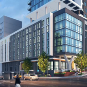 A rendering of the new hotel in downtown.