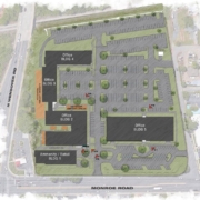 A map of the parking lot for the new school.