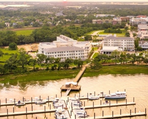 A view of the water from above.